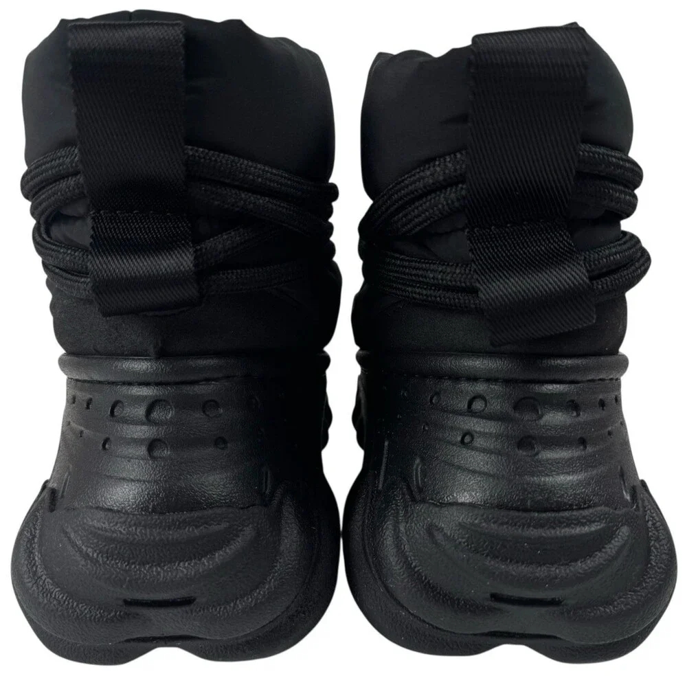 Crocs Echo Mens Size 3 Rain Boots Black Winter Slip-On Ankle Chunky Womens 5 New